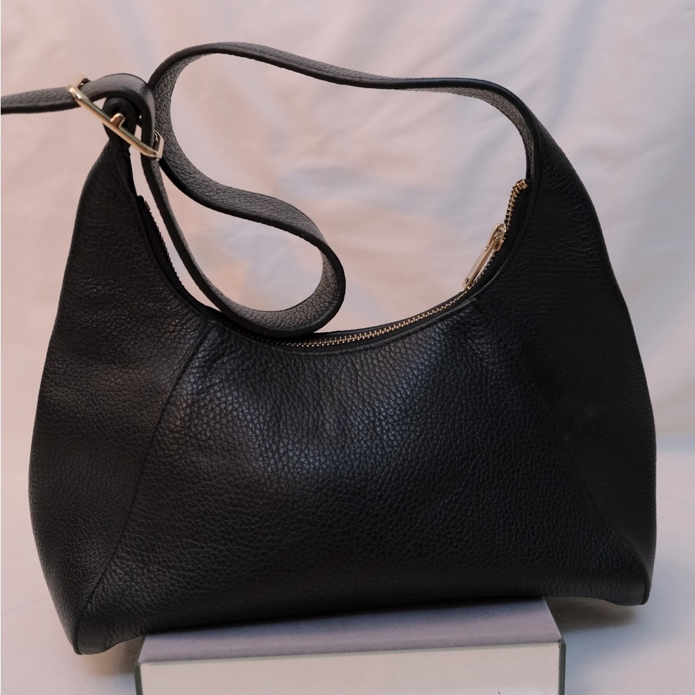 Black Mini Leather Shoulder Bag- COS